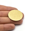 Brass Round Blank, 2 Textured Raw Brass Stamping Blanks, Stamping Tags (35x0.80mm) M03003