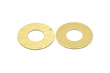 Brass Round Charm, 2 Textured Raw Brass Charms With 1 Hole, Pendants, Findings (35x0.80mm) M03004