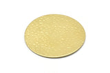 Brass Round Blank, 2 Textured Raw Brass Stamping Blanks, Stamping Tags (40x0.80mm) M03000