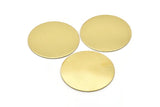 Brass Round Blank, 2 Raw Brass Stamping Blanks, Stamping Tags (40x0.80mm) M02977
