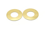 Brass Round Charm, 2 Raw Brass Charms With 1 Hole, Pendants, Findings (40x0.80mm) M02984