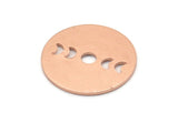 Copper Moon Blank, 8 Raw Copper Moon Phases Stamping Blanks (18x0.80mm) M02963