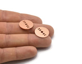 Copper Moon Blank, 8 Raw Copper Moon Phases Stamping Blanks (18x0.80mm) M02963