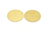 Brass Round Charm, 2 Textured Raw Brass Round Tags With 1 Hole (40x0.80mm) M02994
