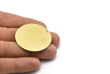 Brass Round Charm, 2 Textured Raw Brass Round Tags With 1 Hole (40x0.80mm) M02994