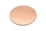 Copper Round Charm, Raw Copper Charm With 1 Hole, Pendants, Findings (40x0.80mm) M02987