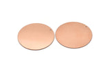 Copper Round Charm, Raw Copper Charm With 1 Hole, Pendants, Findings (40x0.80mm) M02987
