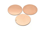 Copper Round Charm, Raw Copper Charm With 1 Hole, Pendants, Findings (40x0.80mm) M02987