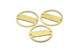 Brass Round Charm, 6 Textured Raw Brass Round Tags, Round Charms With 2 Holes (22x0.80mm) M02941