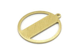 Brass Round Charm, 6 Textured Raw Brass Round Tags, Round Charms With 1 Loop (24x22x0.80mm) M02972
