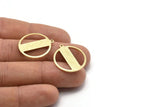 Brass Round Charm, 6 Textured Raw Brass Round Tags, Round Charms With 1 Loop (24x22x0.80mm) M02972