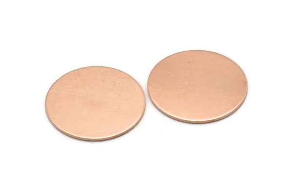 Copper Round Blank, 4 Raw Copper Stamping Blank, Stamping Tags (22x0.80mm) M02947