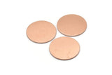 Copper Round Blank, 6 Raw Copper Stamping Blank, Stamping Tags (18x0.80mm) M03027