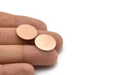 Copper Round Blank, 6 Raw Copper Stamping Blank, Stamping Tags (18x0.80mm) M03027