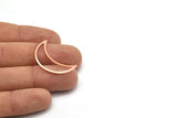 Copper Moon Crescent, 8 Raw Copper Moon Blanks, Stamping Blanks (30x10x0.80mm) M03102