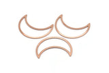 Copper Moon Crescent, 6 Raw Copper Moon Blanks, Stamping Blanks (33x13x0.80mm) M03113