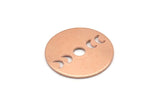 Copper Moon Blank, 4 Raw Copper Moon Phases Stamping Blanks (22x0.80mm) M02934