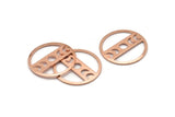Copper Moon Blank, 4 Raw Copper Moon Phases Stamping Blanks (22x0.80mm) M02940