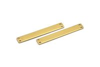 Brass Stamping Pendants, 10 Raw Brass Stamping Pendants, Blanks With 4 Holes (44x6mm) B0084
