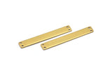 Brass Stamping Pendants, 10 Raw Brass Stamping Pendants, Blanks With 4 Holes (44x6mm) B0084
