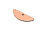 Semi Circle Charm, 24 Raw Copper Half Moon Charms With 1 Hole, Blanks, Stamping Blanks (5x14x0.80mm) M03030