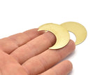 Brass Moon Crescent, 4 Raw Brass Moon Blanks, Stamping Blanks (35x15x0.80mm) M03051