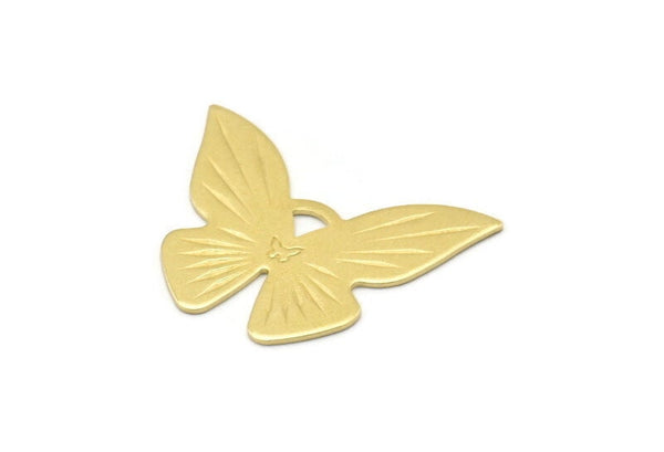 Brass Butterfly Blank, 6 Raw Brass Huge Butterfly Blank (34X26x0.80mm) A0422