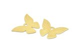 Brass Butterfly Blank, 6 Raw Brass Huge Butterfly Blank (34X26x0.80mm) A0422