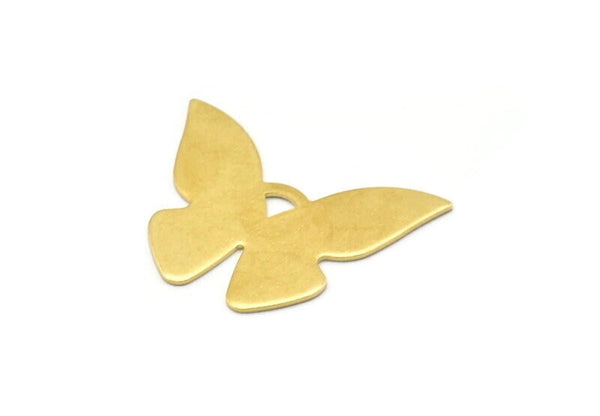 Brass Butterfly Blank, 6 Raw Brass Huge Butterfly Blank (34X26x0.80mm) A0281