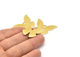 Brass Butterfly Blank, 6 Raw Brass Huge Butterfly Blank (34X26x0.80mm) A0281