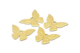 Brass Butterfly Blank, 12 Raw Brass Butterfly Blank (23X17x0.80mm) A0246