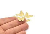 Brass Butterfly Blank, 12 Raw Brass Butterfly Blank (23X17x0.80mm) A0246