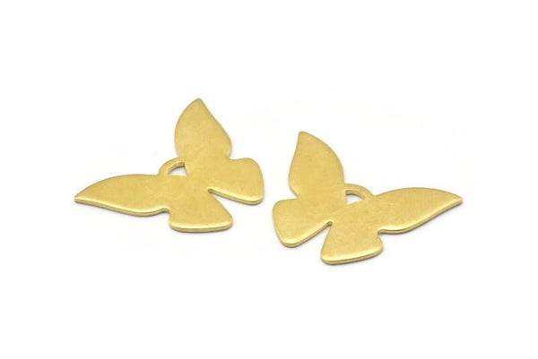 Brass Butterfly Blank, 12 Raw Brass Butterfly Blank (23X17x0.80mm) A0316