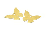 Brass Butterfly Blank, 6 Textured Raw Brass Huge Butterfly Blank (34X26x0.80mm) A0317