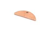 Semi Circle Charm, 24 Copper Half Moon Blanks With 1 Hole, Findings, Pendants (14x5x0.80mm) M03033