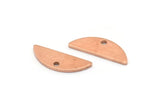 Semi Circle Charm, 24 Copper Half Moon Blanks With 1 Hole, Findings, Pendants (14x5x0.80mm) M03033