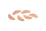 Semi Circle Charm, 24 Copper Half Moon Blanks With 1 Hole, Findings, Pendants (14x5x0.80mm) M03033