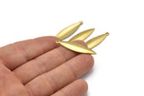 Raw Brass Marquise, 12 Raw Brass Marquise Charms, Pendants, Findings (35x9mm) A0128
