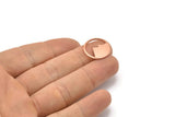 Copper Round Blank, 10 Raw Copper Mountain Shaped Round Blanks, Findings (18x0.80mm) M03019