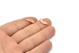 Semi Circle Charm, 24 Raw Copper Half Moon Charms With 1 Hole, Blanks, Stamping Blanks (5x14x0.80mm) M03030