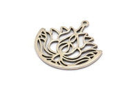 Silver Ethnic Charm 2 Antique Silver Plated Brass Ethnic Charms With 1 Loop, Earrings, Findings, Pendants (31x1.5mm) N0829 H0913