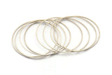50mm Silver Rings - 24 Antique Silver Brass  Circle Connectors (50x0.9x0.9mm) BS 1111 H1006