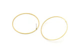 Brass Circle Earring, 10 Raw Brass Circle Stud Earrings (42x1x1mm) BS 1085 A1746