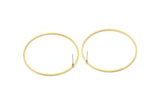 Brass Circle Earring, 10 Raw Brass Circle Stud Earrings (42x1x1mm) BS 1085 A1746