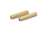 Geometric Tube Bead, 12 Gold Plated Brass Square Tube Beads, Findings (3x20mm) BS 1617