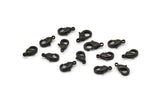 Black Parrot Clasp, 24 Oxidized Black Brass Lobster Claw Clasps (9x5x2.5mm) A0719 S1160