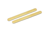 Brass Oval Blank, 6 Raw Brass Stamping Blanks, Oval Bar Shape (48x5x0.80mm) M03243