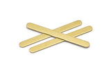 Brass Oval Blank, 6 Raw Brass Stamping Blanks, Oval Bar Shape (48x5x0.80mm) M03243