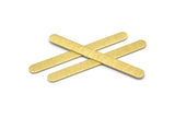 Brass Oval Blank, 6 Textured Raw Brass Stamping Blanks, Oval Bar Shape (48x5x0.80mm) M03247