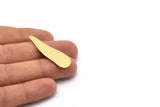 Brass Irregular Blank, 6 Raw Brass Irregular Shaped Stamping Blanks, Earring Findings (43x14x0.80mm) M03253